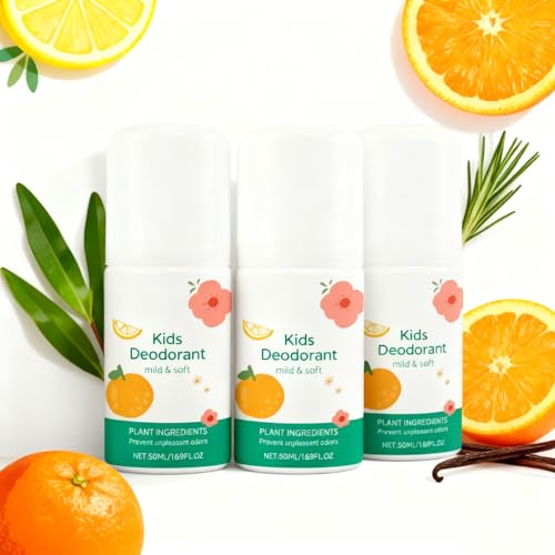 Desodorante Natural, 50ml Vainilla Citrus Roll On Perfume Desodorante, Botella de Perfume Portátil Roll Fragante, Desodorante Corporal, Proteger la Piel Seca Prevenir, Cuidado Hidratante de la Piel (3