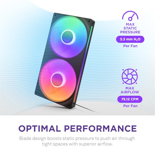 Image of NZXT F240 RGB Core - 240mm Single-Frame RGB Fan Unit - Black