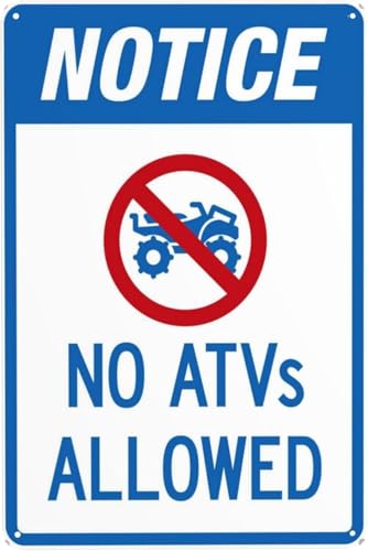 No ATV's Allowed Vintage Campground Metal Sign 8
