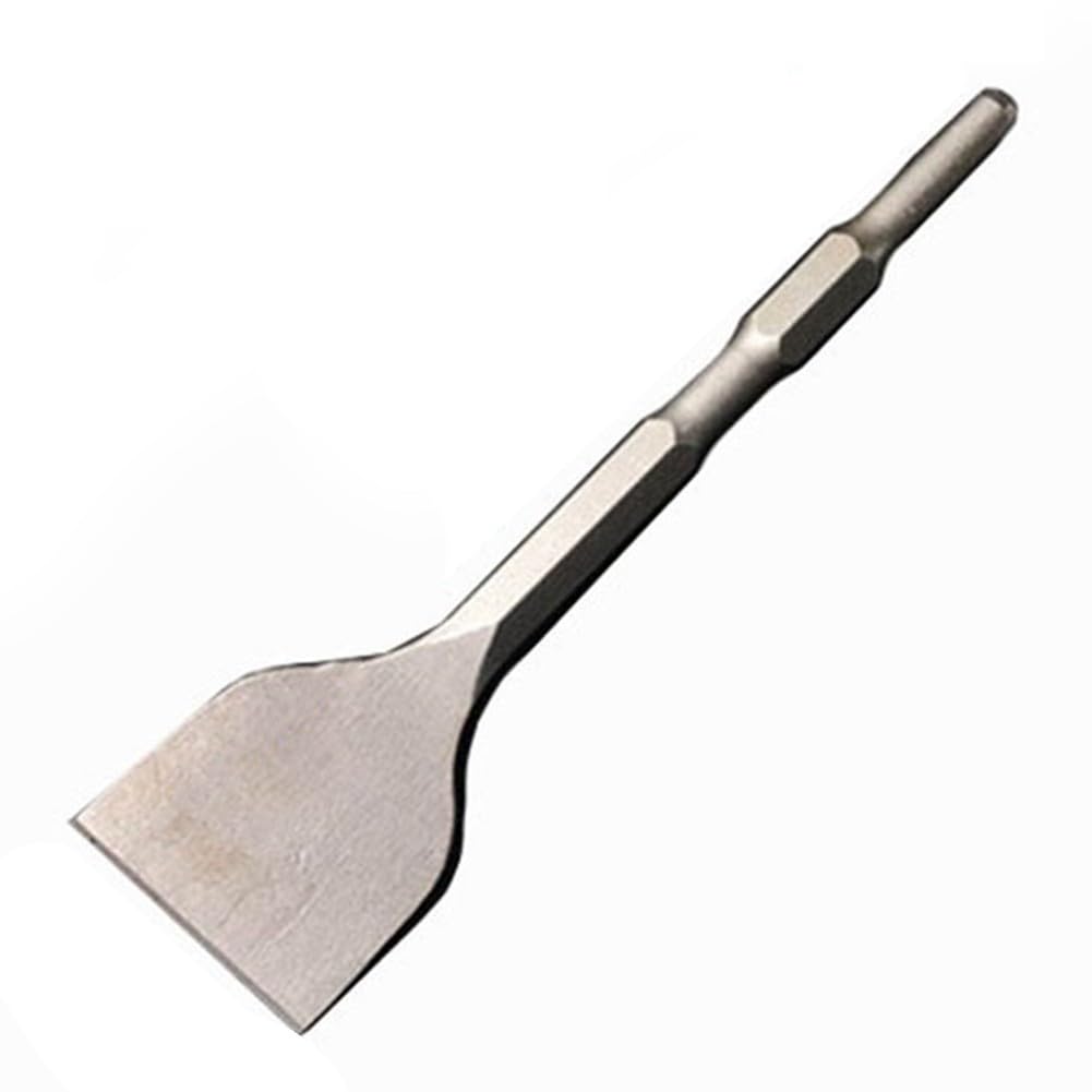 Cincel plano para martillo eléctrico con vástago hexagonal, 17 × 280 × 100 mm, acero