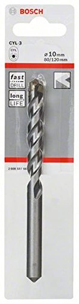Bosch 2608597665 CYL-3 Concrete Drill Bit, 10mm x 80mm x 120mm, SIlver
