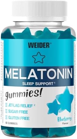Weider Melatonin Gummies (60 Gominolas) Sabor Arándano. 1 mg de m...
