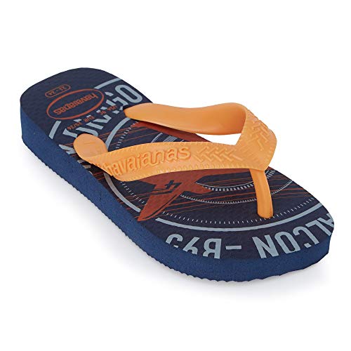 Chinelo, Havaianas, Kids Athletic, Marinho/Laranja Vibrante, 33/34, Meninos