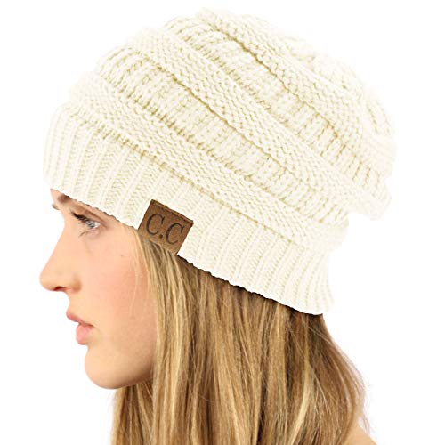 Image of Hatsandscarf CC Exclusives Solid Color Beanie Tail Hat for Adult (MB-20A)