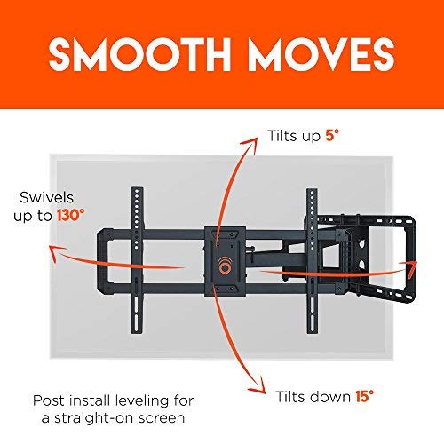 CHOGEAR Soporte de Montaje en Pared de TV Giratorio e inclinable de Movimiento Completo para la mayoría de los televisores 42-80 Pulgadas
