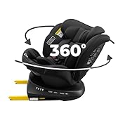KidsZone Seggiolino Auto 0-36 kg Isofix i-Size, 40-150 cm - Seggiolino Auto Girevole 360 per Bambini Gruppo 0/1/2/3 - Top Tether, Reclinabile 5 posizioni, Regolabile in Altezza