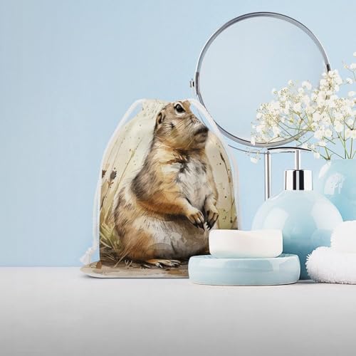 Drawstring Storage Bag Sports Cinch Sack Gopher And Grass Gym String Bags for Travel Swimming Beach4