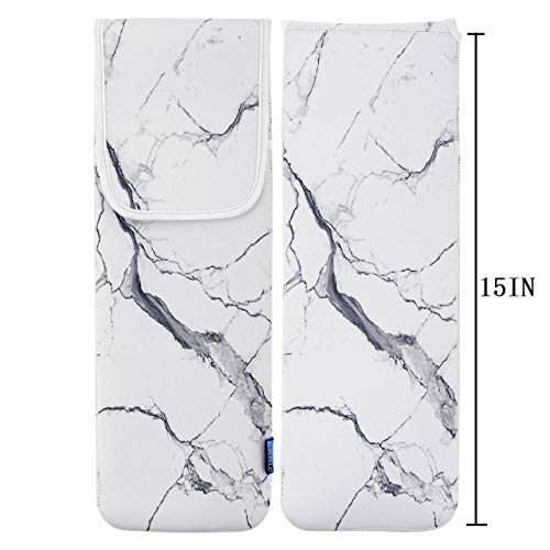 Bluecell Heat Resistant Neoprene Curling Iron Holder Cover Bag Flat Iron Curling Wand Travel Case Pouch 15 x 5 Inches… - Image 5