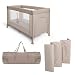 Toral Cuna de Viaje Bebe con Colchon - Parque Cuna Bebe 2 en 1, Ideal para Casa y Viaje, Práctico Parque Infantil para Jugar Modelo Adventure Beige