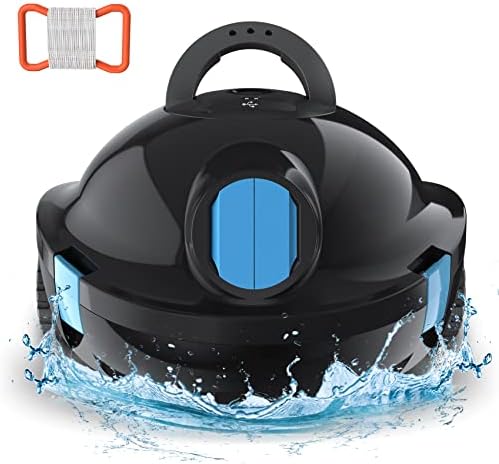 OUCAXIA Y10 Cordless Robotic Pool Cleaner Automatic Vacuum - 90 Mins Runtime, Powerful Suction, Self-Parking, Lightweight for Above/Inground Pools Up to 65ft/1100 Sq.Ft
