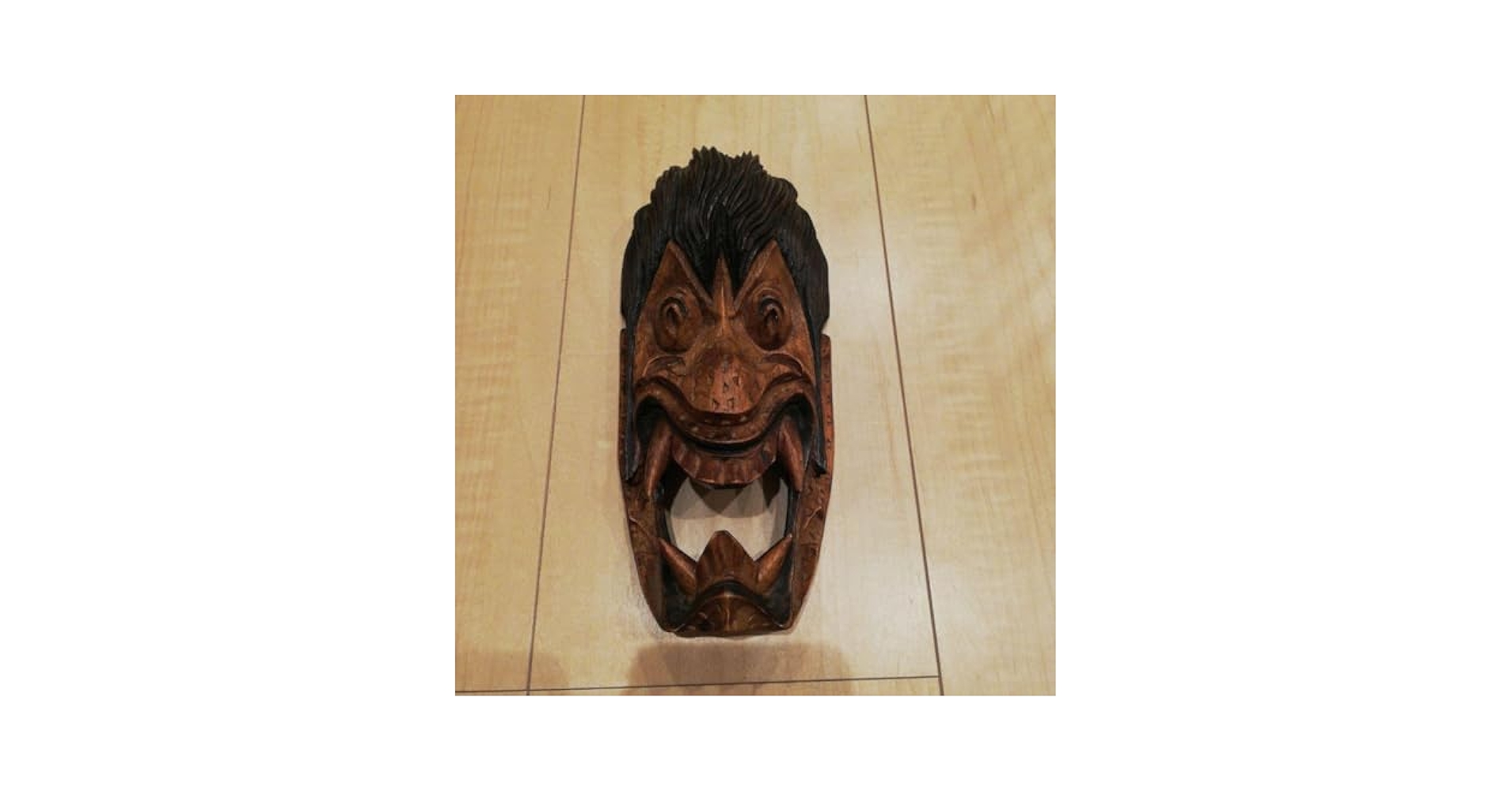 Amazon.co.jp: 東南アジア 民芸品 面 お面 魔除け バリ島 木彫り