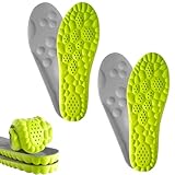 UIEXEA 2 Paia Suole 3D Rialzate & Soletta Scarpe, Sottopiedi Altezza Regolabile 2.5 cm, Morbido Antiscivolo e Traspirante per Tacco Basso Medio, Unisex Uomo Donna (37-38)
