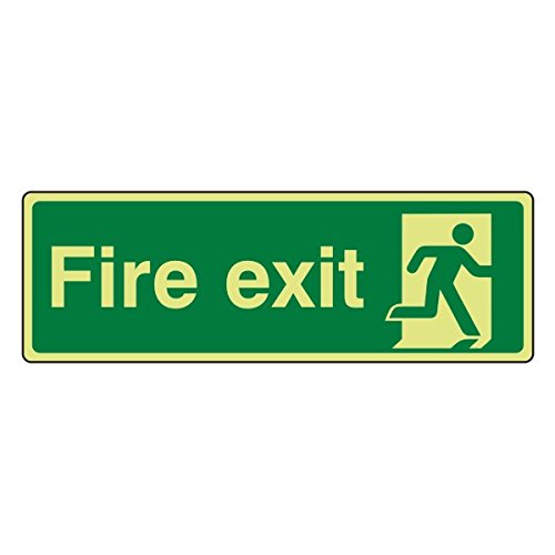 Lasting Impressions (Signs) Limited Green 300Mmx100mm Photoluminescent Final Fire Exit Man Right Sign