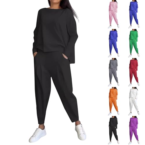 Generisch Damen Must Haves Trainingsanzug 2024 Mode Pullover Oversize Jogginganzug Casual Hosenanzug Bequem Hausanzug 2 Teiler Sportanzug Freizeitanzug Blusen Jogginghose Kleidungsset(A01 Black,S) Generisch Damen Must Haves Trainingsanzug 2024 Mode Pullover Oversize Jogginganzug Casual Hosenanzug Bequem Hausanzug 2 Teiler Sportanzug Freizeitanzug Blusen Jogginghose Kleidungsset(A01 Black,S)