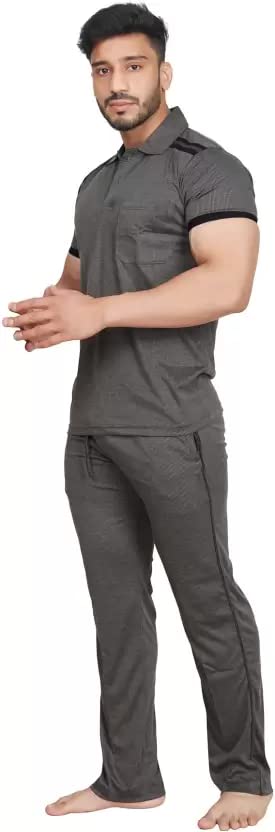 Vastragrah Cotton Blend Night Suit Co-ord Set for Men with Coller...