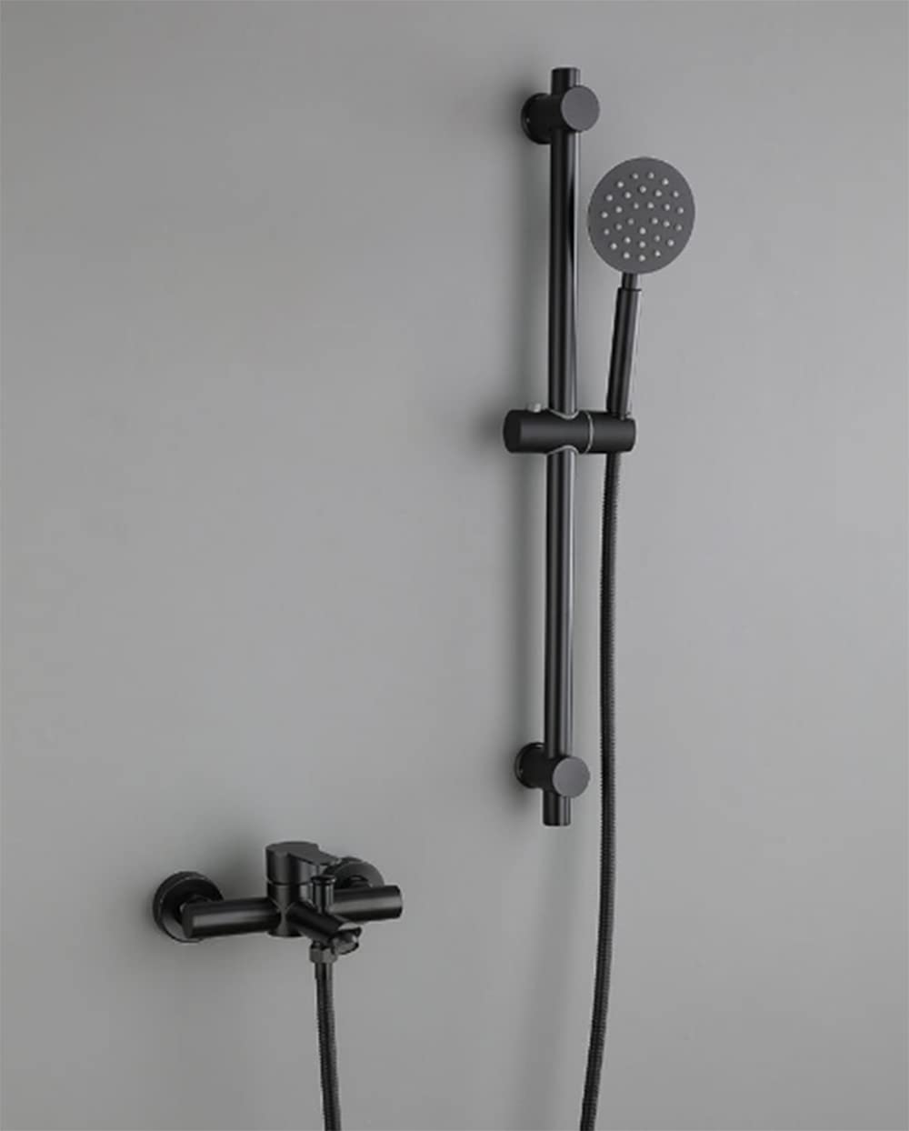 Système de douche complet noir mat à jet modulable et précis