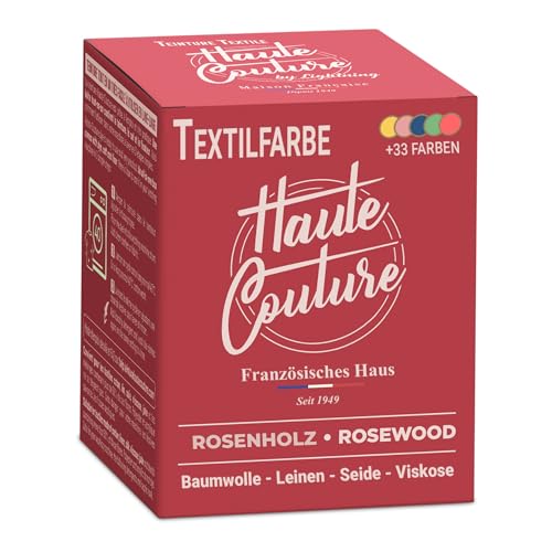 Haute Couture - Rosa Textilfarbe - Rosenholz - 350g - Alles-in-Einem - Gebrauchsfertig für Kleidung und Stoffe