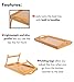BirdRock Home Bamboo Lap Desk Bed Tray | Handles | Foldable Breakfast Serving Tray | Pull Down Legs | Laptop Stand | Natural