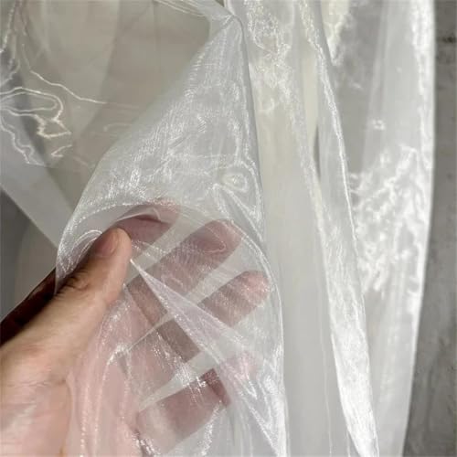 Tissu organza bleu dégradé de couleur pour robe et vêtement fait main