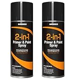 NADAMOO Paint and Primer in One Spray, Matte White Finish - Quick Drying, Multi-Surface Indoor & Outdoor Paint for Wood, Metal, Plastic, Wicker - 2 Cans