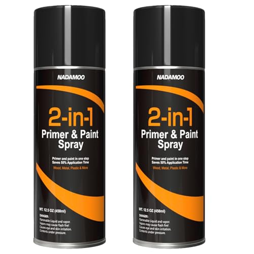 NADAMOO 2-in-1 Matte White Spray Paint, Paint & Primer In One