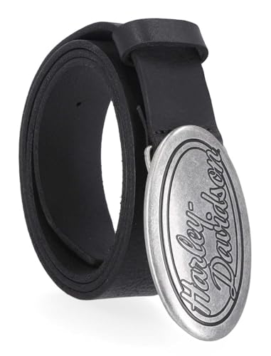 Harley-Davidson Women's Oval H-D Script Buckle Genuine Leather Belt, Black2