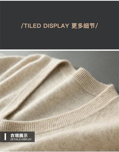 Fall Winter Cashmere Sweater Men V-Neck Knit Pullover Tops Youth Business Casual Warm Jumper Sweater2