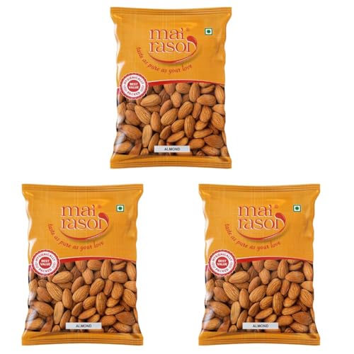 Image of MAI RASOI Popular Whole Rozana Almonds Badam 200 Gm (Pack of 3)