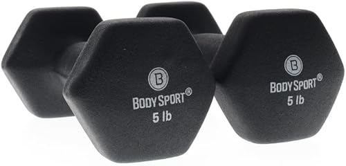 Body Sport Neoprene Dumbbell Dumbbells for Exercises Strength Training Equipment Neoprene Dumbbells Home Gym Accessories Weight Training Pair