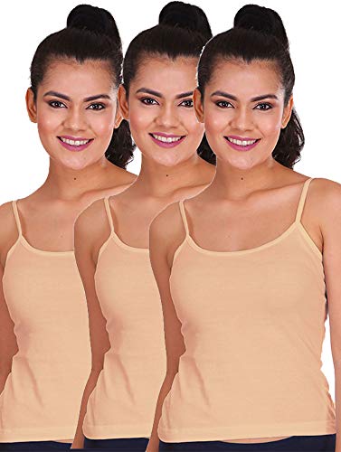 Image of Aimly Women's Cotton Regular Fit Camisole Slip Pack of 3