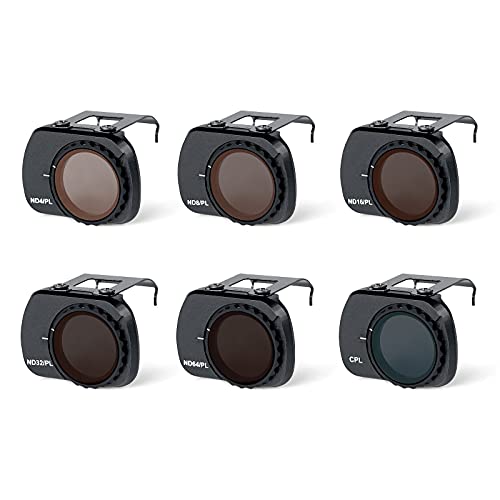Taumie Filtro de Lente de Cámara para dji Mavic Mini/Mavic Mini 2/Mini SE, 6 Pcs Alta Transmitancia Marco de Modelado Integrado, Filtro para Dron(CPL, ND4/PL, ND8/PL, ND16/PL, ND32/PL, ND64/PL) Cover