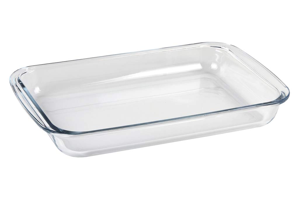 Cofan Set de 3 fuentes rectangulares de borosilicato Modelo Baritina I Capacidad: 1600 ml - 2200 ml - 3000 ml