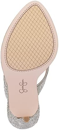 Jessica Simpson Women's Pules Embellished High Heel Sandal Heeled, Silver, 8 | Image 3