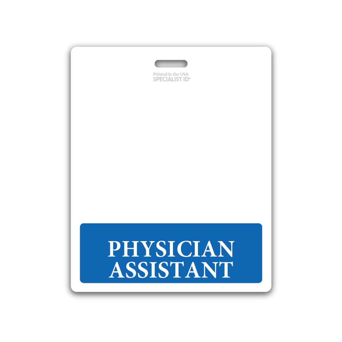 Oversized Physician Assistant Badge Buddy Horizontal - XL Badge Buddies Role I’D Backer Card for PA's - 3 3/8 X 4 1/8 - Wear with Existing I’D Holder