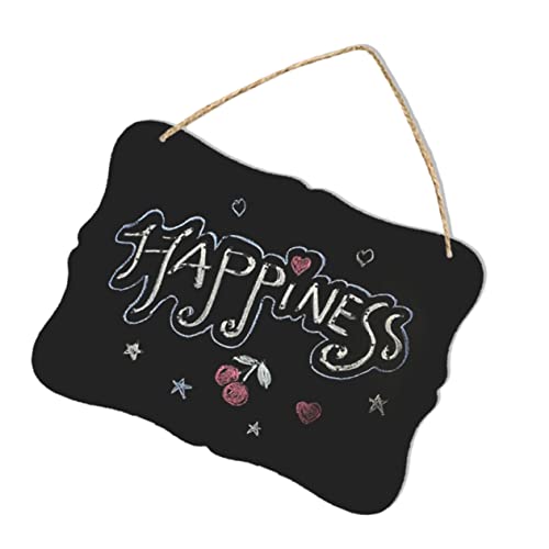 NAMOARLY Hanging Blackboard Sign Wall Decor with Rope Double-Sided Message Board for Home Decor