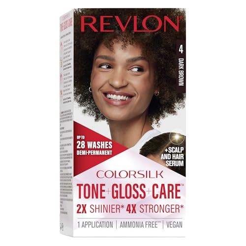 Revlon ColorSilk Tone + Gloss + Care Demi Permanent Hair Color, D...