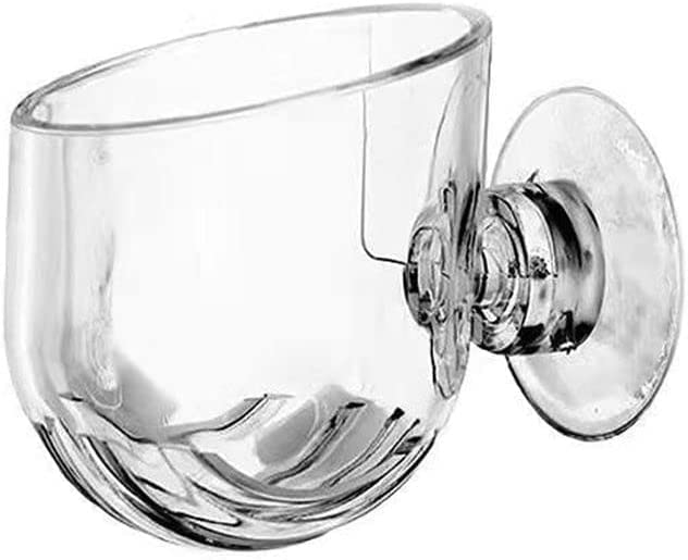 Htppzjr Aquarium Plant Pot, Glass Fish Tank Plants Holder Aquarium Planter,Aquarium Decoration Plants Cup with Suction Cups for Fish Tank Ornament(Oval)