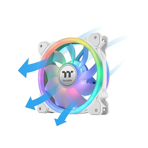 SWAFAN 12 RGB Radiator Fan TT Premium Edition White 3 Pack, 120 mm - Image 3