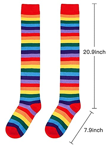 Image of Azue Women Non Slip Thigh High Socks Fashion Tube Stockings above Knee Cosplay Socks