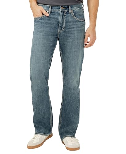 Image of Silver Jeans Co. Men's Zac Relaxed Fit Straight Leg Jean - Legacy
