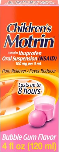 Children's Motrin Oral Suspension, 100 mg Ibuprofen, Bubble...