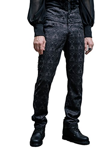 Devil Fashion Uomo Obscura Pantaloni Nero