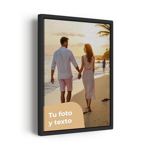 Cimpress Cuadro en Lienzo Personalizado con Foto, Texto o Logotipo, 40 × 30 cm, Vertical, Decoración de Pared para Hogar u Oficina, Regalo Fotográfico Personalizado para Familia y Amigos