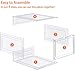 HOMIDEC Shoe Storage, 6 Pack Shoe Organizer Clear Hard Plastic Shoe Box, Shoe Boxes Clear Plastic Stackable, Shoe Boxes with Lids for Size 13, Transparent