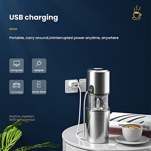Amoladora de café, Mini USB Grano de café Grinder Electric Coffee Grinder de Acero Inoxidable Frijoles Especias Máquina… - Imagen 8