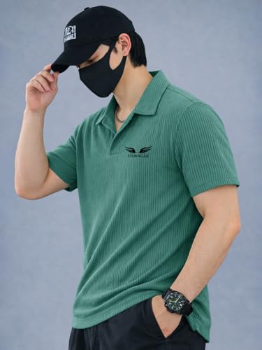 Image of Noble Monk Men's Solid Regular Fit Polo Shirt