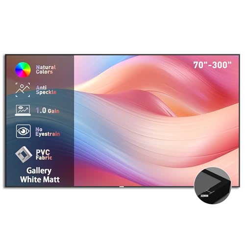 Pantalla fija para proyector blanca mate de 180 pulgadas miniatura 1