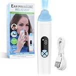 Vmxlso Ear Pressure Relief Device, Eustachian Tube Unblocker, Rechargable Ear Popper Ear Relief Device, 3 Speed Adjust for Flying, Swimming, Diving, Elevator, Tinnitus