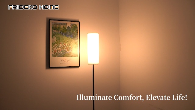 Image of FRIDEKO HOME 2 Pack Floor Lamps for Living Room, Dimmable Colors Temperature & Brightness, Modern Floor Lamp with Remote, Tall Standing Lamps for Living Room Bedroom Office, White Shade 9W Smart Bulb