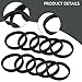 Replacement O Rings for Spinlock Dumbbell Nut, Rubber Washers for Barbell Collars, 20 Pcs for Durable Black O for Ring Set with Flat and Vertical Design, 25mm(10PCS Vertical)